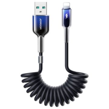 JOYROOM S-A43 3A USB to 8 Pin Coiled Fast Charging Data Cable - 1