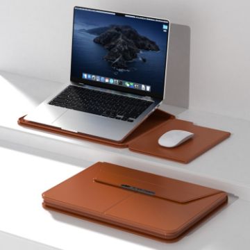 Multifunctional Laptop PU Magnetic Stand Split Liner Bag, Size:13-14 inch - 1