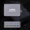 HW33 100W Type-C + USB 10-Port Desktop Fast Charger - UK Plug - 2