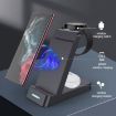 White B20A 15W Qi Wireless Charger 3-in-1 Stand for Samsung Watch/Galaxy Buds - 7