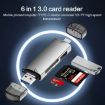 6 in 1 USB3.0 Card Reader Adapter - Silver - 4
