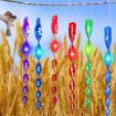 10pcs 30cm Laser Bird Repellent Spiral Wind Reflective Stick Garden Decoration - 9