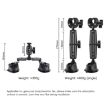 1/4 inch Screw Dual-Leg Suction Cup Mount and 2 x Single-leg Car Suction Cup Clamp Set - 2
