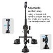 1/4 inch Screw Dual-Leg Suction Cup Mount and 2 x Single-leg Car Suction Cup Clamp Set - 3