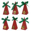 10pcs Christmas Candy Boxes Triangle Xmas Tree Gift Paper Packaging Box - 2