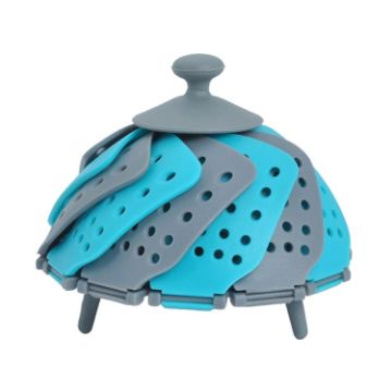 Foldable Plastic Lotus Steamer Kitchen Drainage Vegetable Storage Basket - 1