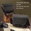 Cwatcun D142 Vintage Camera Bag Shoulder Messenger Bag - Small Black - 3