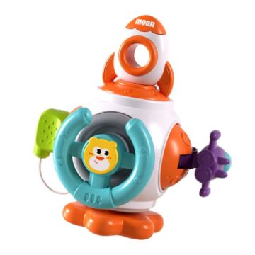 Baby Hand Grip Ball Puzzle Sensory Spinning Toy Rocket - 1