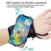 Rotating Wrist Phone Strap Coin Purse - Black - 5