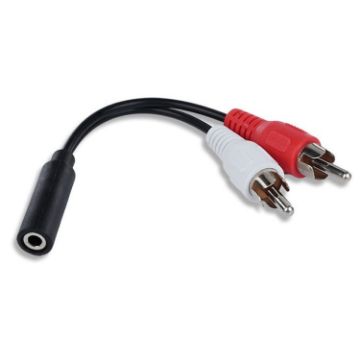 3.5mm Female to 2RCA Speaker Cable (0.23m) - 1