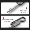 Multifunctional Titanium Keychain Mini Folding Knife - 9