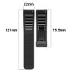 Garmin Forerunner 265 Music 22mm Silicone Watch Band - Black - 6