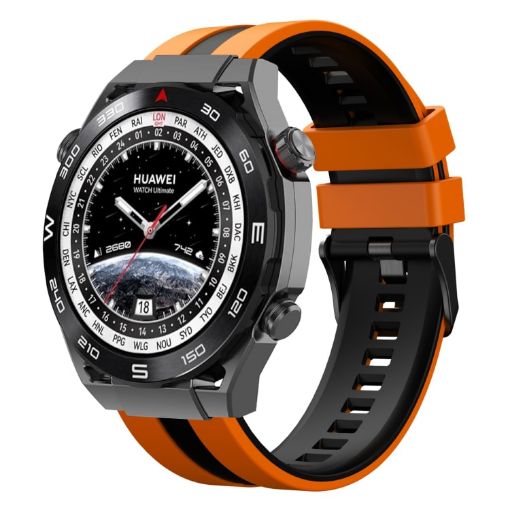 Huawei Watch Ultimate 22mm Silicone Band - Orange+Black - 1
