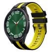 Samsung Galaxy Watch 6 Classic 47mm 20mm Silicone Watch Band Black Yellow - 1