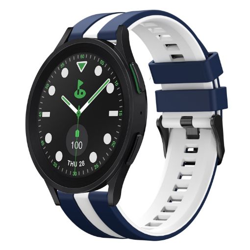 Samsung Galaxy Watch 5 Golf Edition 20mm Silicone Band Blue+White - 1