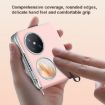 Huawei P50 Pocket Liquid Leather Phone Case with Strap - White - 6