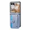Motorola Razr 50 Ultra Blue Phone Case with Wristband Kickstand - 2