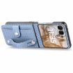 Motorola Razr 50 Ultra Blue Phone Case with Wristband Kickstand - 3