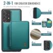 Samsung Galaxy A52 5G/A52 4G Leather Phone Case - Blue Green - 2