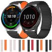 Garmin Forerunner 265 22mm Silicone Watch Band - Black+Orange - 4
