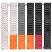 Garmin Forerunner 265 22mm Silicone Watch Band - Black+Orange - 6