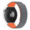 Samsung Galaxy Gear S3 Frontier 22mm Silicone Watch Band Gray+Orange - 2
