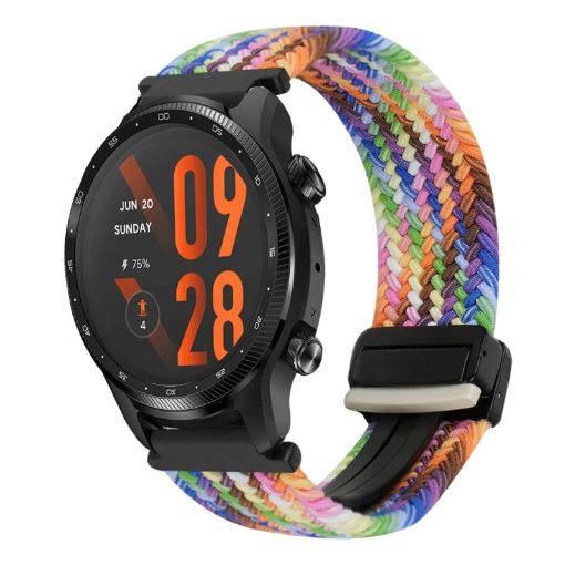 Ticwatch Pro 3 Ultra 22mm Magnetic Buckle Braided Watch Band - Colorful - 1