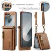 Samsung Galaxy Z Flip6 Leather Phone Case with RFID and Lanyard - 2