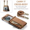 Samsung Galaxy Z Flip6 Leather Phone Case with RFID and Lanyard - 4