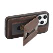 iPhone 15 Denior D18 Rotating Holder MagSafe Phone Case (Brown) - 6