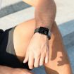Apple Watch SE 2022 40mm Leather Silicone Band - Coffee Silver - 7
