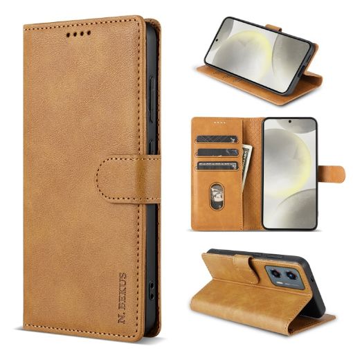 Motorola Moto G Stylus 2024 Leather Phone Case - Brown - 1