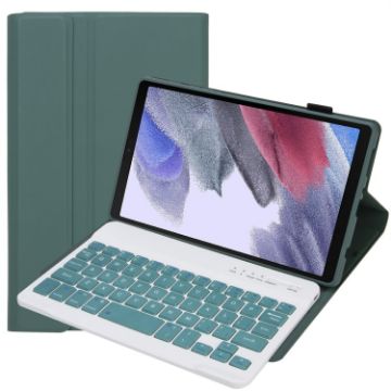 Dark Green TPU Bluetooth Keyboard Leather Case for Samsung Galaxy Tab A7 Lite - 1