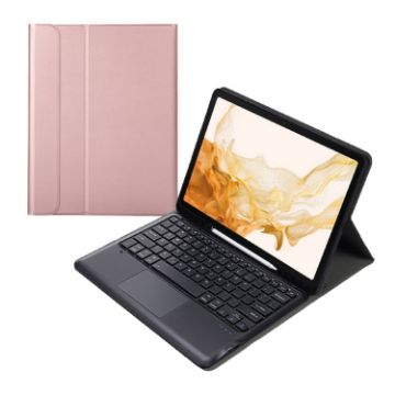 Rose Gold Bluetooth Keyboard Case for Samsung Galaxy Tab S8+ - 1