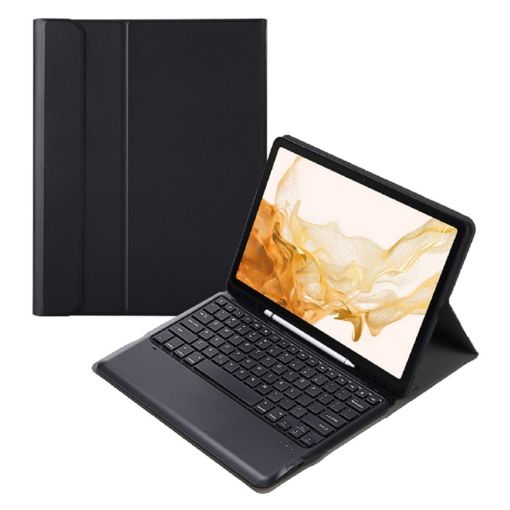 Samsung Galaxy Tab S8+ X800 Split Bluetooth Keyboard Leather Case - Black - 1