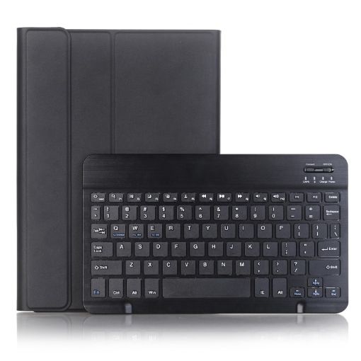 Samsung Galaxy Tab S8 11" Bluetooth Keyboard Leather Case - Black - 1