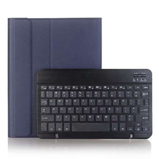 Bluetooth Keyboard Leather Case for Samsung Galaxy Tab A8 10.5 2021 (Blue) - 1