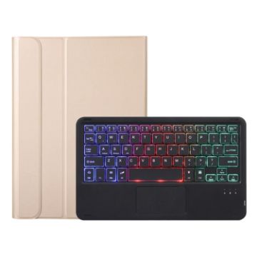 Ultra-thin Bluetooth Keyboard Case for Samsung Galaxy Tab A8 2021 (Gold) - 1