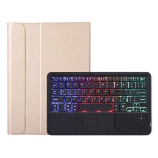 Ultra-thin Bluetooth Keyboard Case for Samsung Galaxy Tab A8 2021 (Gold) - 1