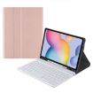 Samsung Galaxy Tab S7 Bluetooth Keyboard Leather Case - Rose Gold - 1