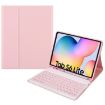 Samsung Galaxy Tab S7 Bluetooth Keyboard Leather Case (Pink) - Pen Slot - 1