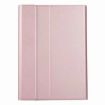 Samsung Galaxy Tab S7 Bluetooth Keyboard Leather Case - Rose Gold+White - 2