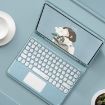 Samsung Galaxy Tab S7 Bluetooth Keyboard Leather Case - Blue - 7