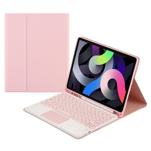 Bluetooth Keyboard Leather Case for Samsung Galaxy Tab A7 10.4 - Pink - 1