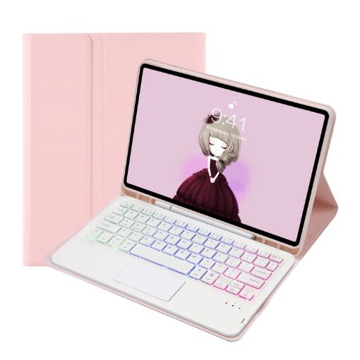 Samsung Galaxy Tab S6 Lite A610B-AS Pink Bluetooth Keyboard Case - 1