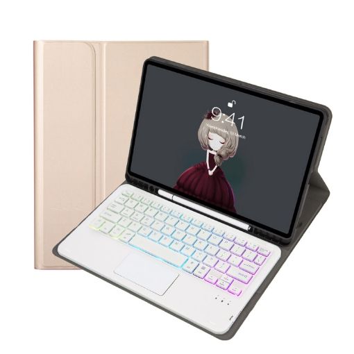 Samsung Galaxy Tab S6 Lite A610B-AS Keyboard Leather Tablet Case - 1