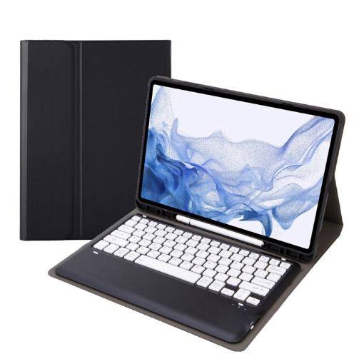 Samsung Galaxy Tab S8+/S7+/S7 FE Bluetooth Keyboard Case (Black) - 1