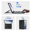 Samsung Galaxy Tab S7/S8 Magnetic Keyboard Leather Tablet Case - Black - 4