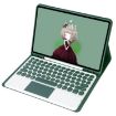 Samsung Galaxy Tab A9+ X210/X215/X215 YA09B-A Dark Green Bluetooth Keyboard Case - 4