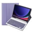Samsung Galaxy Tab S9 A710B Bluetooth Keyboard Leather Tablet Case (Purple) - 1